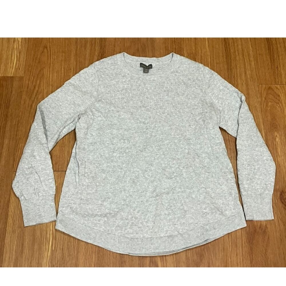 Style & Co Women's Curved-Hem Cotton Pullover Sweater M